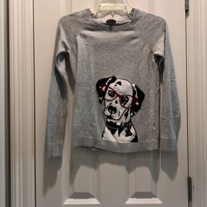 Talbots Sz: P (S) Grey Dalmatian Sweater